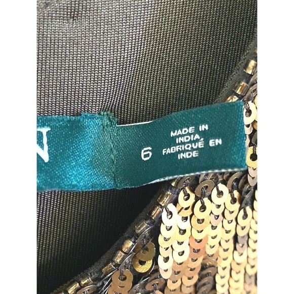 Lauren Ralph Lauren Sequined Shift Dress Copper Womens 6 S NWT $295 Flapper - Picture 3 of 6